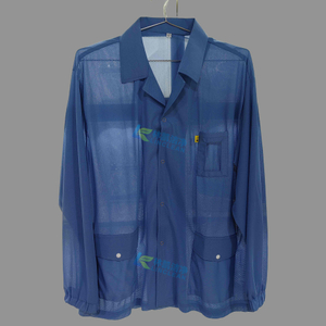 Long Sleeve Unisex Anti Static Cleanroom Diamond Knitted Lab Jacket ESD Uniform
