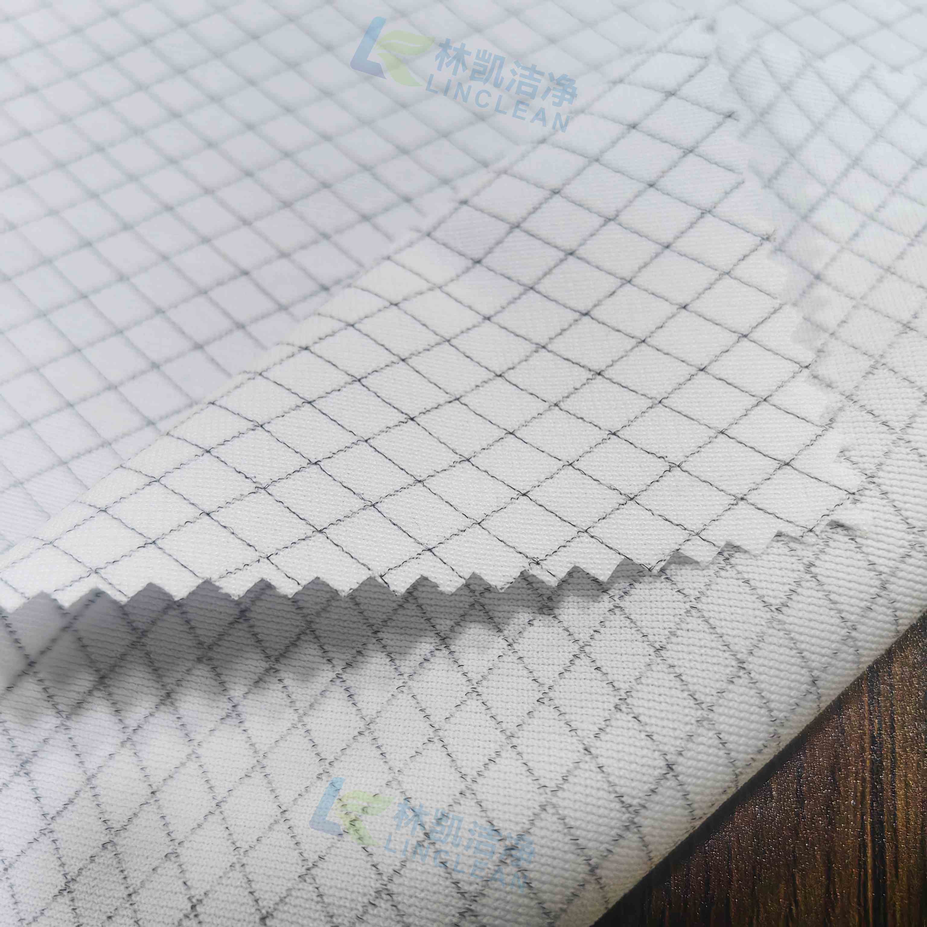 5mm 2.5mm Diamond Grid Knitted Anti-Static ESD Fabric