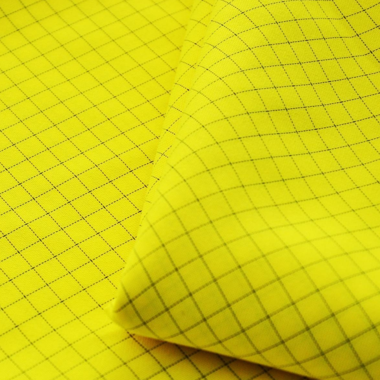 100D 5mm Polyester Stripe Grid Anti static Conductive Cleanroom Textile ESD Uniform Fabric