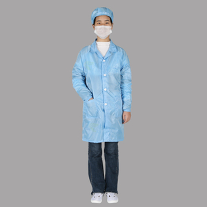 Polyester Labcoat Safety Clothing Cleanroom Antistatic Conductive Fiber ESD Workwear 