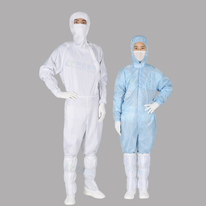 Clean Room Polyester Jumpsuit Anti-static Coverall ESD Workwear 